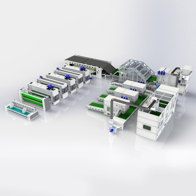 Geotextile 생산 라인 Geotextile 투과성 폴리 프로필렌 Geotextile Mechanical Staple 필라멘트 Geotextile Complete Equipment