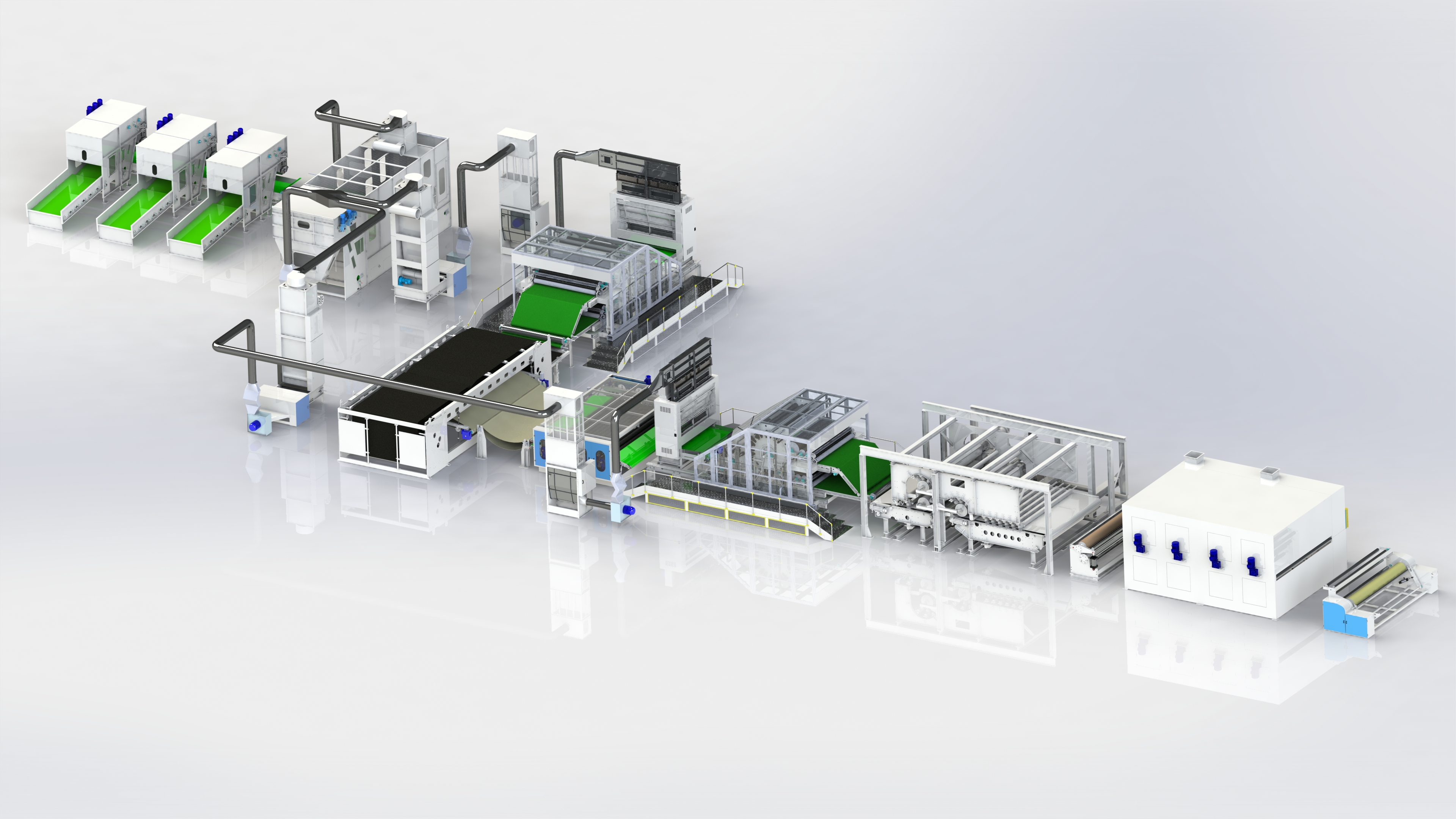 水刺线(4圆网烘干)